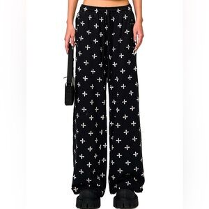 SMFK Midnight Garden Jeans Sz 3 Medium 100% Cotton Wide Leg Baggy 90s Style